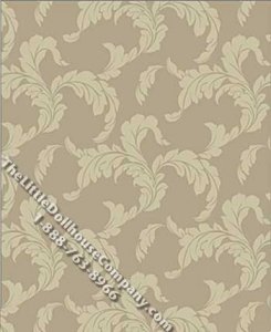 (image for) Regency Acanthus Pattern Miniature Wallpaper for Dollhouses