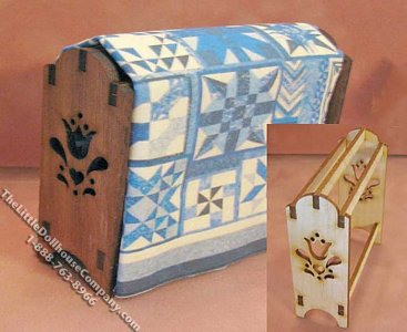 (image for) Miniature Walnut Quilt Rack Kit for Dollhouses