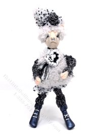 (image for) Miniature Glitzy Pig Doll for Dollhouses