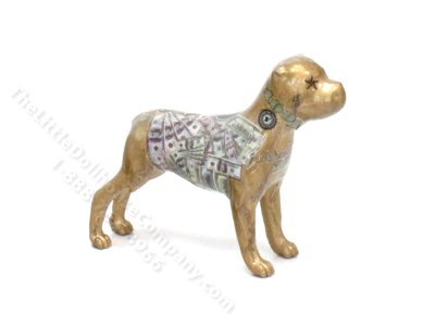 (image for) Miniature Gold Benjamins Art Dog by PRD Miniatures