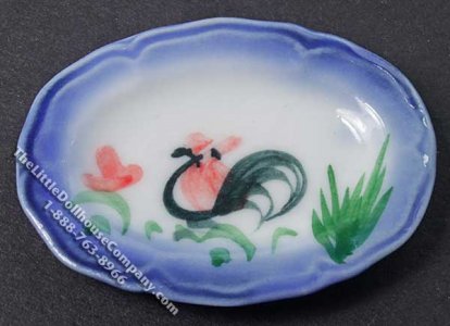 (image for) Miniature Oval Serving Plate for Dollhouses
