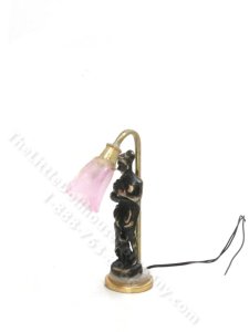 (image for) Miniature Figurine and Floral Table Lamp for Dollhouses