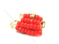 (image for) Miniature Red Beaded Handbag