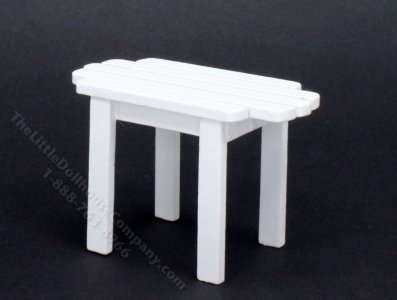 (image for) Miniature White Adirondack Table for Dollhouses