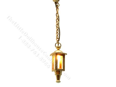 (image for) Miniature Brass Hanging Coach Lamp for Dollhouses