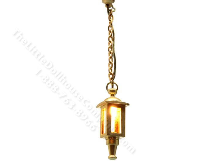 (image for) Miniature Brass Hanging Coach Lamp for Dollhouses