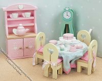 (image for) Cherry Tree Dollhouse w/6 Rooms of Furniture and Doll Family