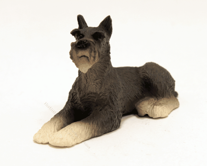 (image for) Dollhouse Scale Model Giant Schnauzer Dog