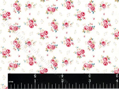 (image for) Pink Floral Pattern Miniature Wallpaper for Dollhouses