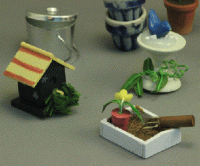 (image for) Dollhouse Miniature Garden or Balcony Set