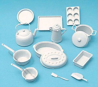 (image for) Miniature Cookware Kit for Dollhouses