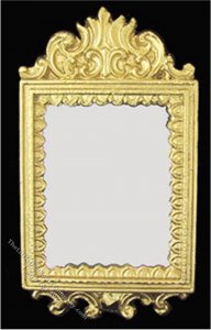 (image for) Miniature Gold Coloured Rectangular Framed Mirror