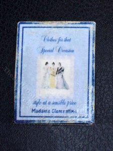 (image for) Miniature Ladies Fashion Ad Sign for Dollhouses