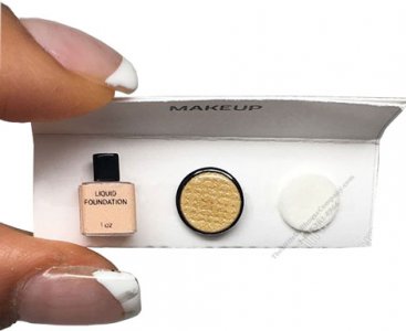 (image for) Dollhouse Miniature Makeup Cosmetic Foundation & Pressed Powder