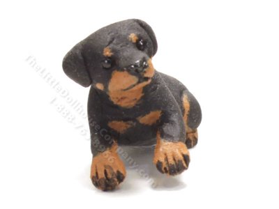 (image for) Miniature Sitting Rottweiler Puppy by Karl Blindheim