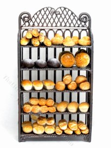 (image for) Miniature Bakery Bread Shelf for Dollhouses