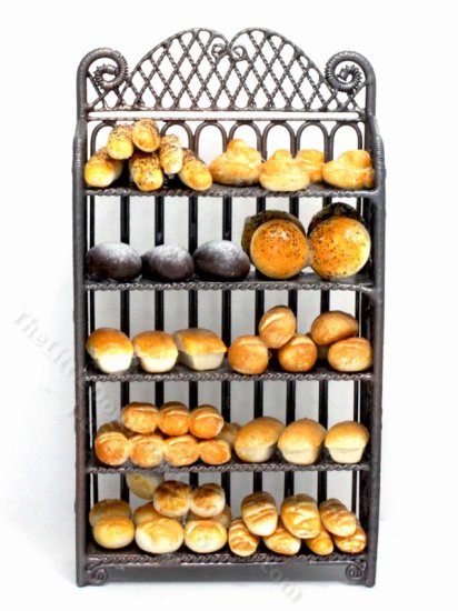 (image for) Miniature Bakery Bread Shelf for Dollhouses
