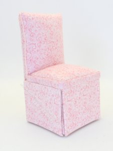 (image for) Miniature Pink Slipper Chair for Dollhouses