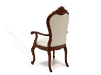 (image for) Miniature Victorian Walnut Armchair for Dollhouses - White