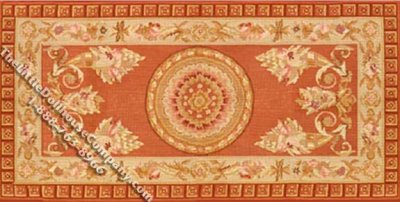 (image for) Dollhouse Scale Model Small Sized French Aubusson Rug