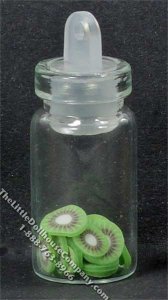 (image for) Miniature Sliced Kiwis in a Jar for Dollhouses
