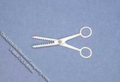 (image for) Miniature Hairdresser Thinning Scissors for Dollhouses