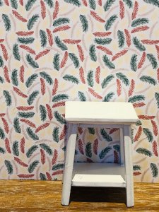 (image for) Scale Model Wallpaper -Green + Red Pine Needles- 3pc Set