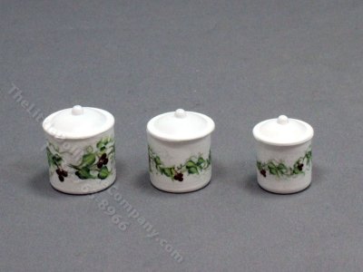 (image for) Miniature Cherry Branch Canister Set for Dollhouses