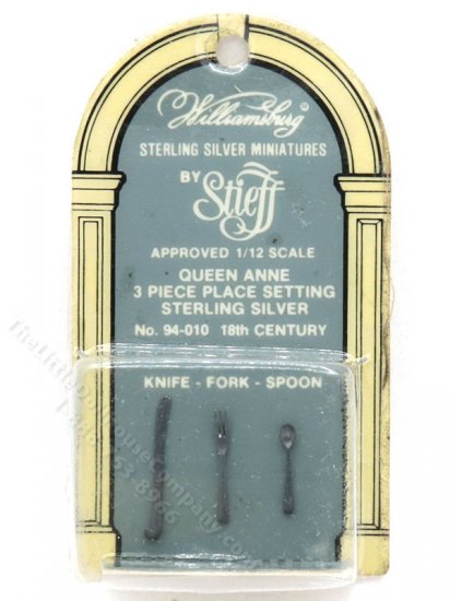 (image for) Miniature Queen Anne Sterling Silver Cutlery Set