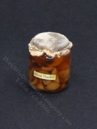 (image for) Handmade Miniature Sliced Peaches Sealed in Glass Jar