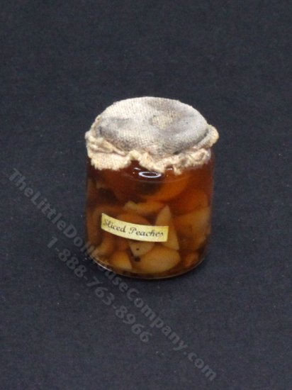 (image for) Handmade Miniature Sliced Peaches Sealed in Glass Jar