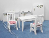 (image for) Miniature Six Piece Apple Theme Kitchen Set for Dollhouses