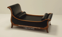 (image for) Dollhouse Miniature Leather Chaise Lounge