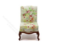 (image for) Miniature Accent Side Chair for Dollhouses - Floral