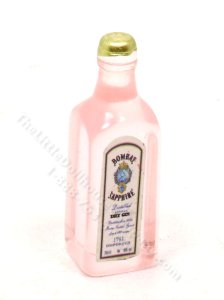 (image for) Miniature Bombay Sapphire Gin Bottle for Dollhouses