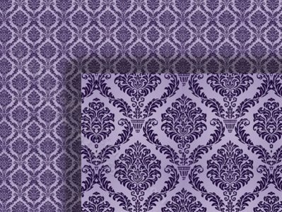 (image for) Dollhouse 1/2 Scale Model Purple Wallpaper