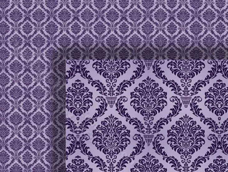 (image for) Dollhouse 1/2 Scale Model Purple Wallpaper