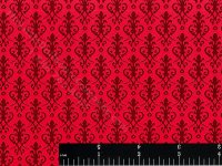 (image for) Red Brocade Miniature Wallpaper for Dollhouses