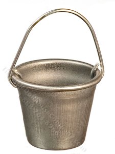 (image for) Miniature Metal Bucket for Dollhouses
