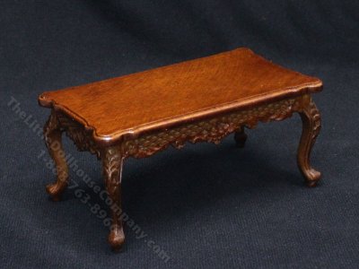 (image for) Miniature Walnut Coffee Table for Dollhouses