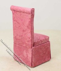 (image for) Miniature Pink Parsons Chair for Dollhouses