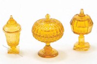 (image for) Miniature Amber Candy Dishes For Dollhouses