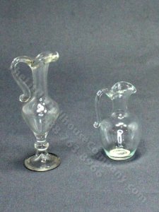 (image for) Miniature Clear Glass Pitcher for Dollhouse