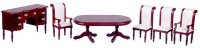 (image for) Dollhouse Miniature Mahogany Dining Room Set