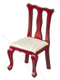 (image for) Miniature Mahogany Sidechair for Dollhouses