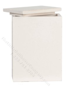 (image for) Miniature White Clothes Hamper for Dollhouses