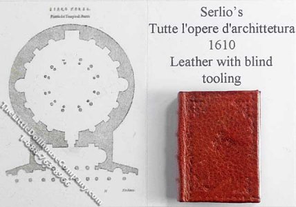 (image for) Miniature Book: 'Tutte l'Opere d'Archittetura, et Propetiua'