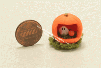 (image for) Miniature Ghost Scene In Pumpkin for Dollhouses