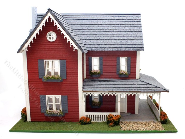 (image for) 1:48 Scale Assembled Farm Dollhouse