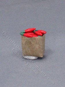 (image for) Miniature Bag of Chili Peppers for Dollhouses